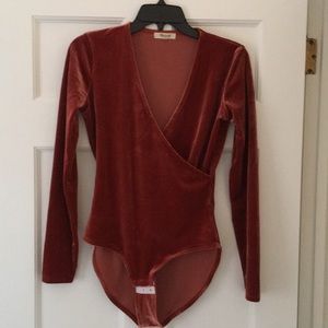 Madewell Velvet Bodysuit